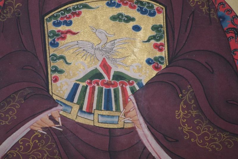 Cliquez sur la vignette pour agrandir et survolez la photo pour zoomer Couple d'ancêtres chinois Peinture Chinoise Bordeaux 5