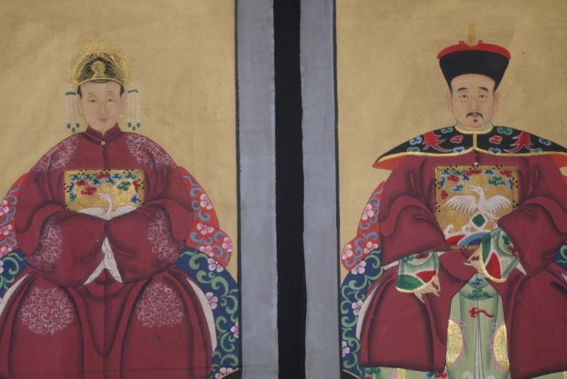 Cliquez sur la vignette pour agrandir et survolez la photo pour zoomer Dignitaires Chinois Peinture Chine Bordeaux 2