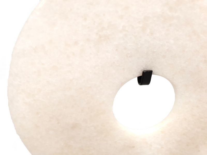 Cliquez sur la vignette pour agrandir et survolez la photo pour zoomer Disque Bi en Jade des montages - Pierre du Mont Lushan - Blanc 3