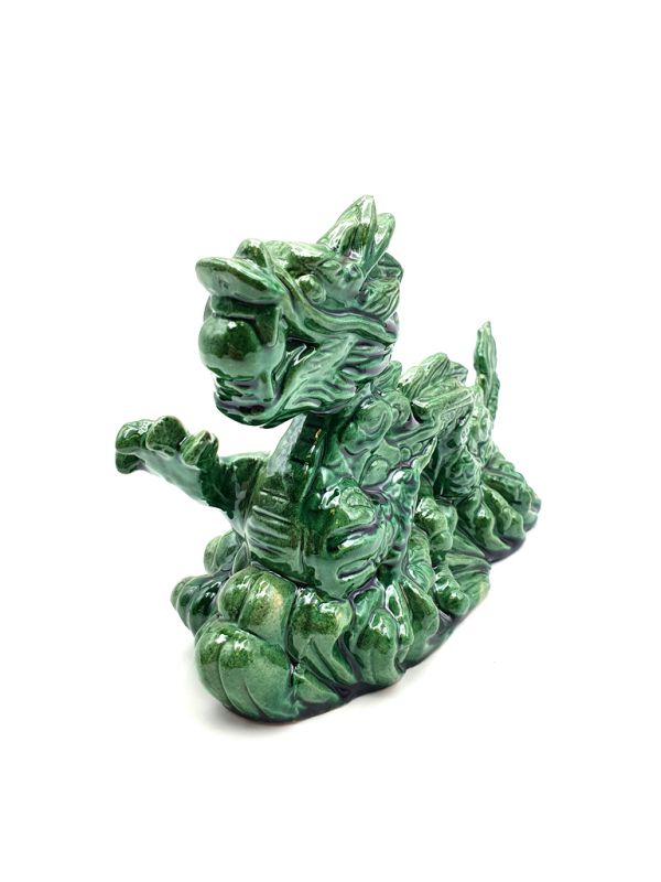Cliquez sur la vignette pour agrandir et survolez la photo pour zoomer Dragon en porcelaine - Dragon vert 2