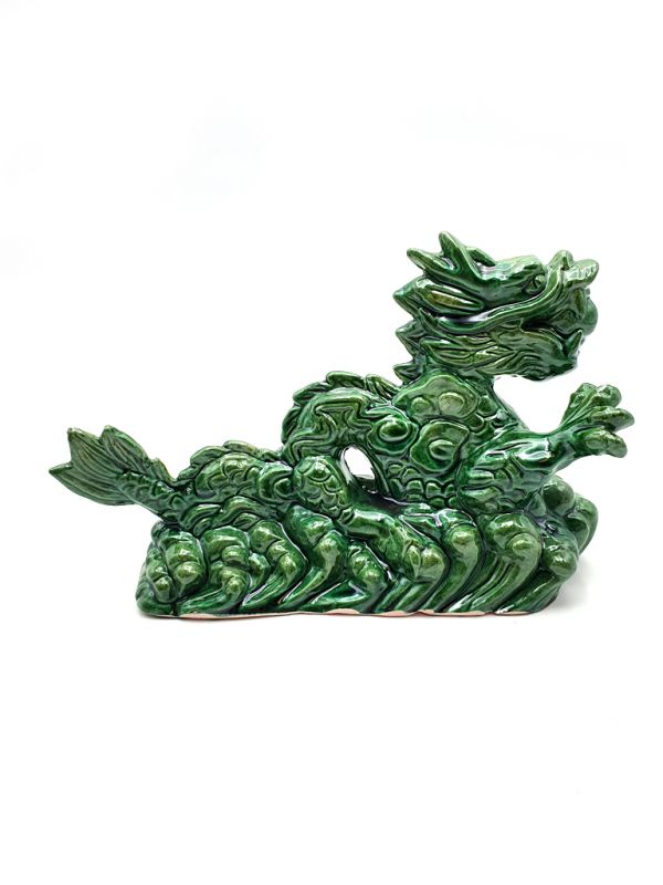 Cliquez sur la vignette pour agrandir et survolez la photo pour zoomer Dragon en porcelaine - Dragon vert 3