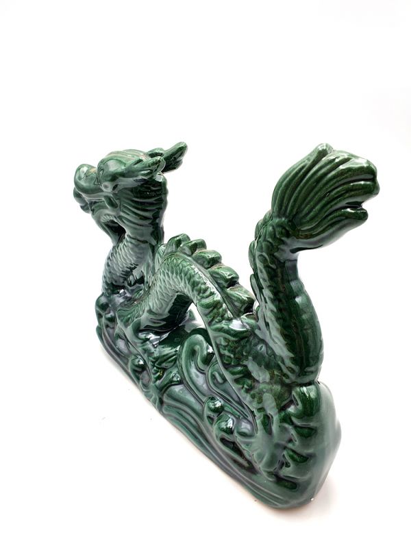 Cliquez sur la vignette pour agrandir et survolez la photo pour zoomer Dragon en porcelaine - Grand dragon vert 3