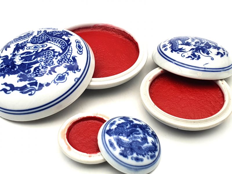 Cliquez sur la vignette pour agrandir et survolez la photo pour zoomer Encre de Chine rouge pour tampon / sceau chinois - Petit modèle 5