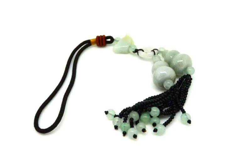 Cliquez sur la vignette pour agrandir et survolez la photo pour zoomer Feng Shui en Jade catégorie A Double gourdes Wu lou 5