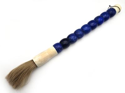 Grand Pinceau à Calligraphie Chinoise - Bleu marine - Ovale