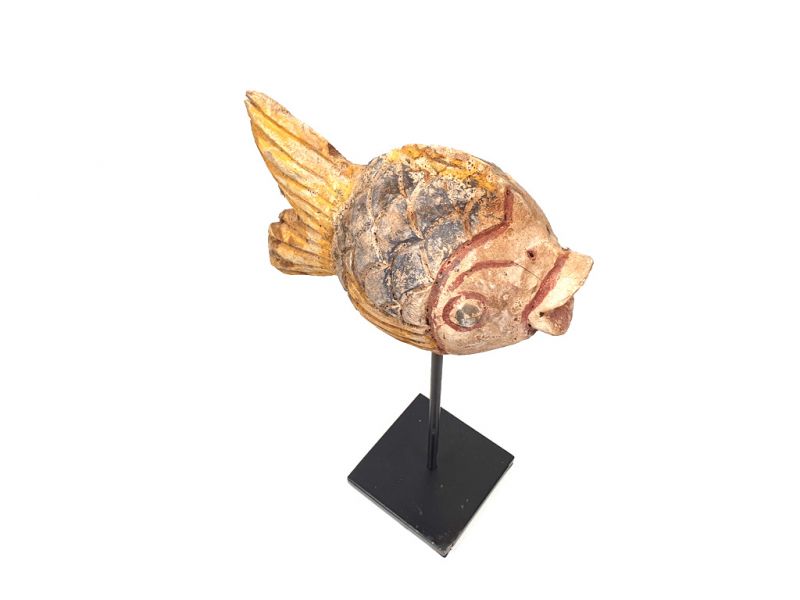 Cliquez sur la vignette pour agrandir et survolez la photo pour zoomer Grande Statue de Poisson Feng Shui en bois 5