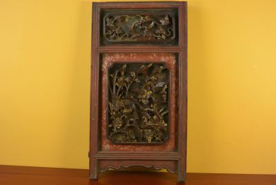 Ancien Grand Bois de Chine Oiseaux 1