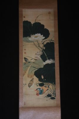Peinture Chinoise Fleurs et oiseaux été