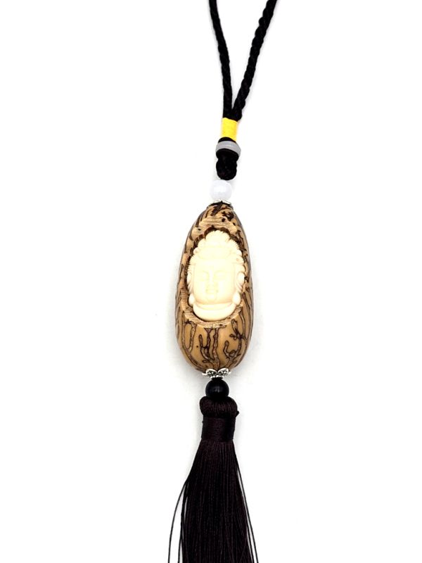 Cliquez sur la vignette pour agrandir et survolez la photo pour zoomer Ivoire végétal FengShui Tête déesse Guan Yin 3