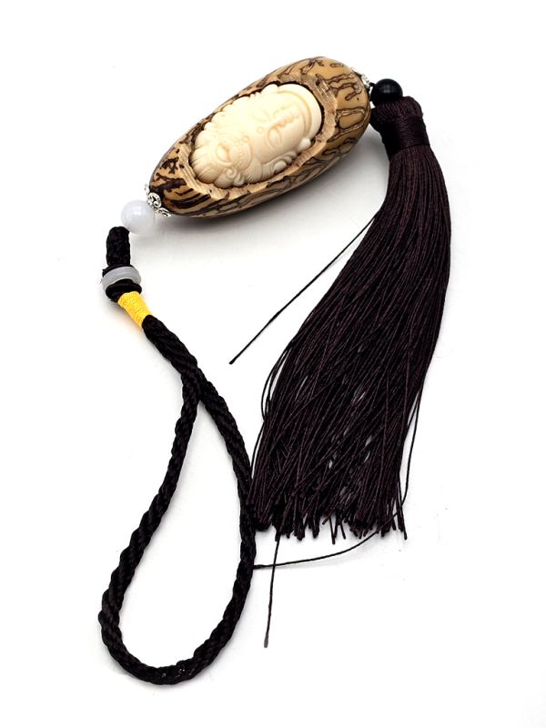 Cliquez sur la vignette pour agrandir et survolez la photo pour zoomer Ivoire végétal FengShui Tête déesse Guan Yin 5