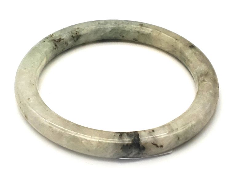 Cliquez sur la vignette pour agrandir et survolez la photo pour zoomer Jonc en Jade véritable - Bracelet Jade - Boutique Jade - 5,90 cm - Vert transparent 2