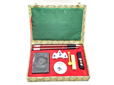 Mini kit calligraphie chinoise - 2 pinceaux + accessoires