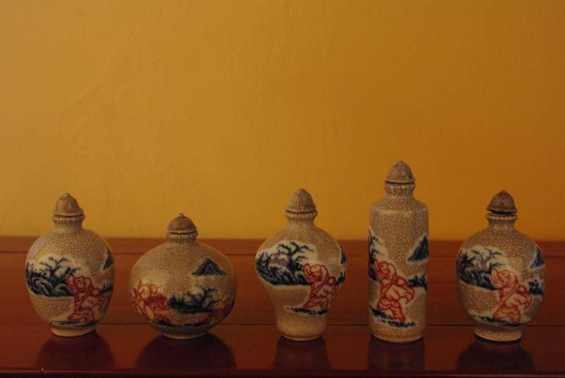 Lot de Tabatières Chinoises Les Moines Shaolin