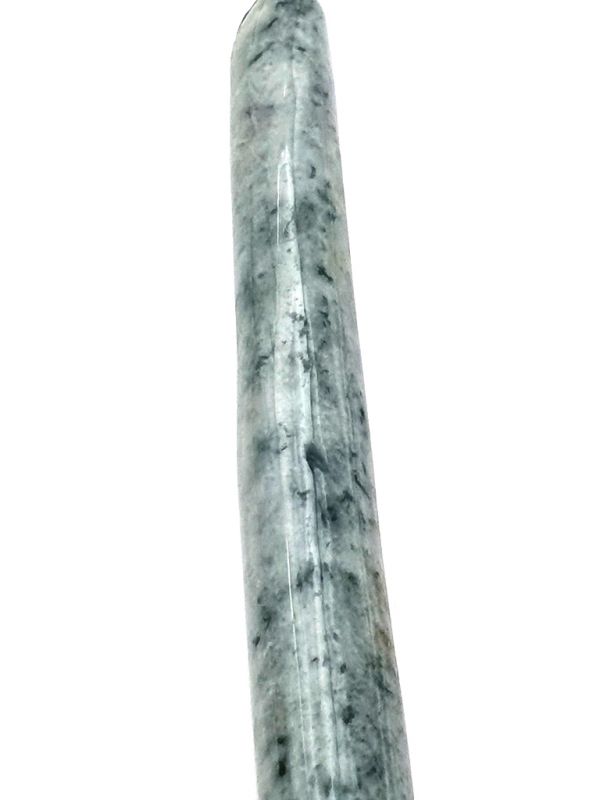 Cliquez sur la vignette pour agrandir et survolez la photo pour zoomer Médecine traditionnelle chinoise - bâton d'acupression en jade - Vert tacheté 2