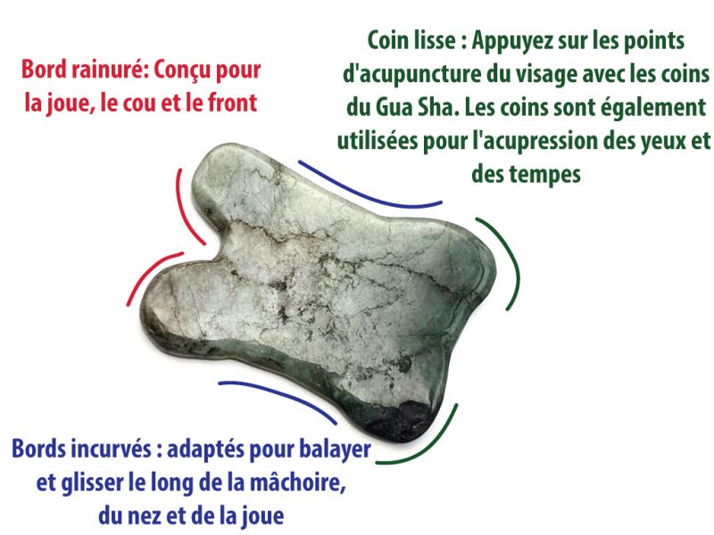 Cliquez sur la vignette pour agrandir et survolez la photo pour zoomer Médecine traditionnelle chinoise - Gua Sha concave en Jade - Petit 5