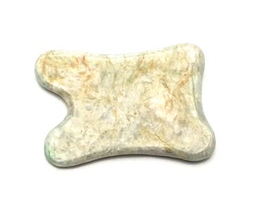 Médecine traditionnelle chinoise - Gua Sha concave en Jade - Vert clair - jadéite