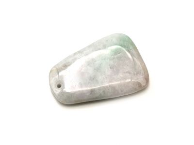 Médecine traditionnelle chinoise - Mini GuaSha en Jade - Vert et Blanc