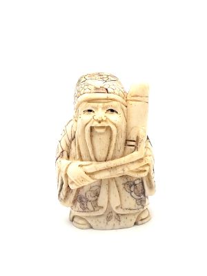 Netsuké Japonais en Os Le moine