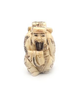 Netsuké Japonais en Os Le moine japonais