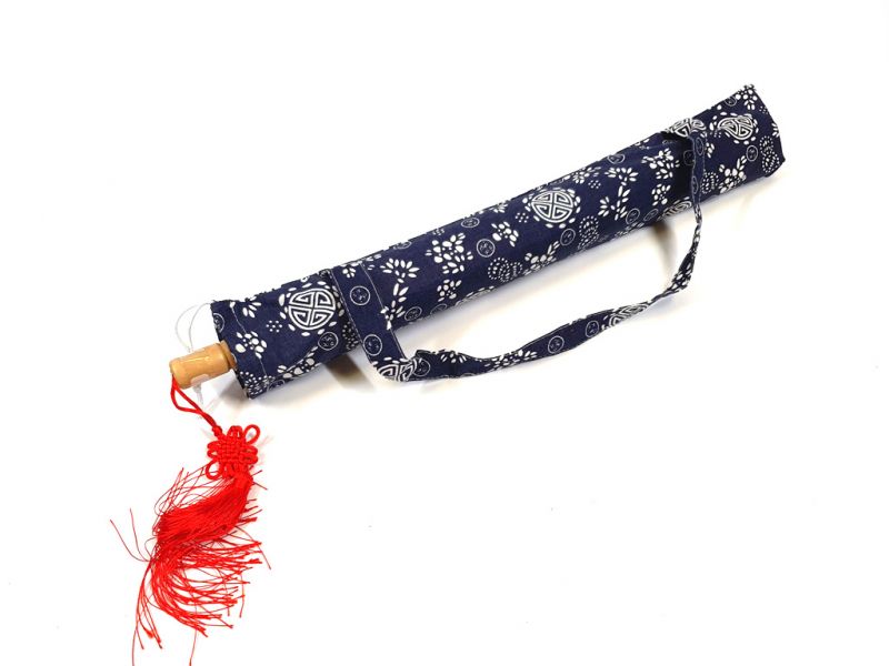 Cliquez sur la vignette pour agrandir et survolez la photo pour zoomer Ombrelle Chinoise en Bois et Papier - Fleurs - Rouge 4