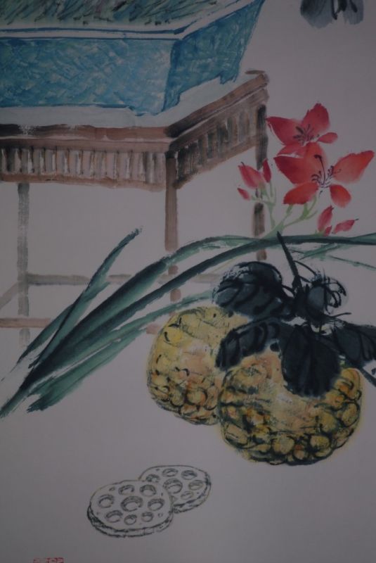 Cliquez sur la vignette pour agrandir et survolez la photo pour zoomer Peinture Chinoise Aquarelle sur soie Bonsaï 4