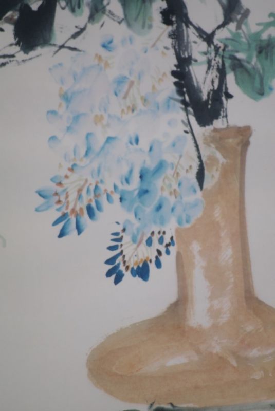 Cliquez sur la vignette pour agrandir et survolez la photo pour zoomer Peinture Chinoise Aquarelle sur soie Bouquet de Fleurs 4