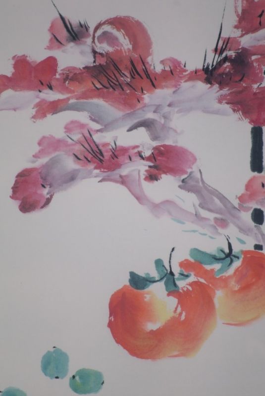 Cliquez sur la vignette pour agrandir et survolez la photo pour zoomer Peinture Chinoise Aquarelle sur soie Hortensia 4