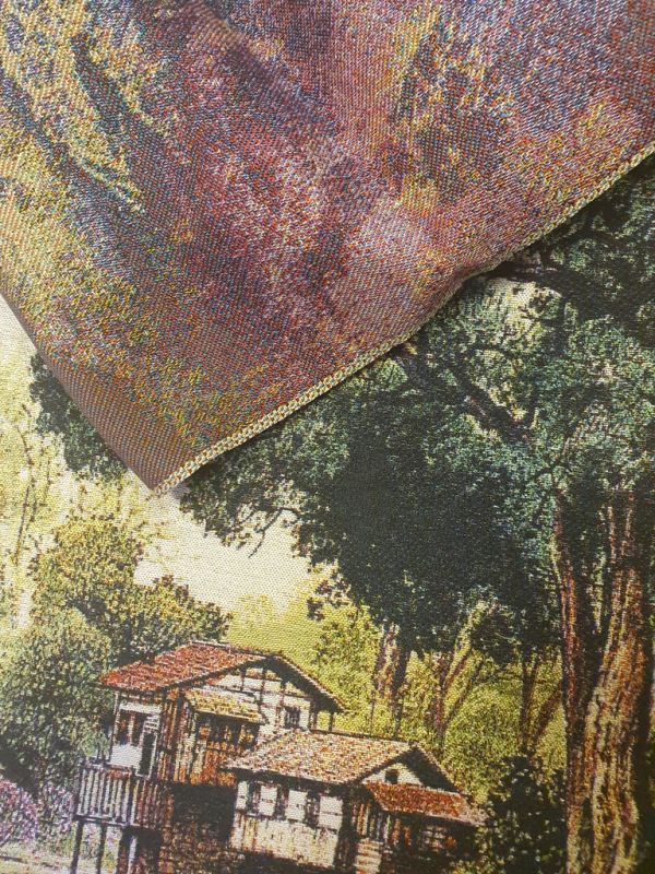 Cliquez sur la vignette pour agrandir et survolez la photo pour zoomer Peinture Chinoise - Broderie sur soie - Paysage - La montagne aux cascades 5