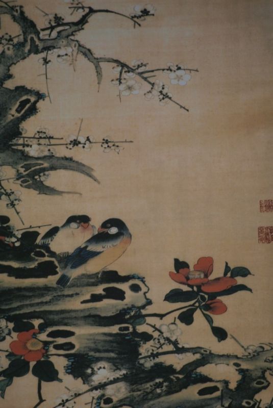 Cliquez sur la vignette pour agrandir et survolez la photo pour zoomer Peinture Chinoise Fleurs et oiseaux Printemps 3