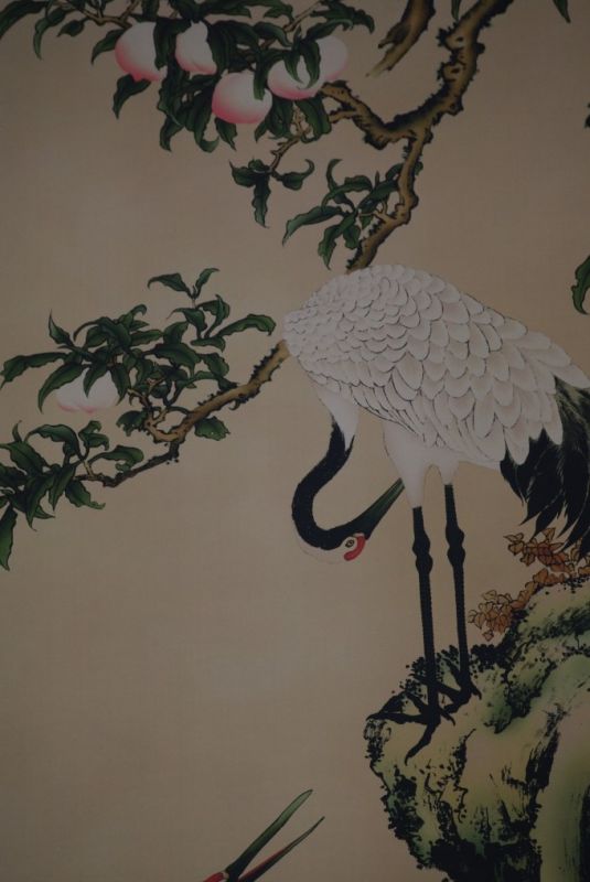 Cliquez sur la vignette pour agrandir et survolez la photo pour zoomer Peinture Chinoise Grue cendrée 2