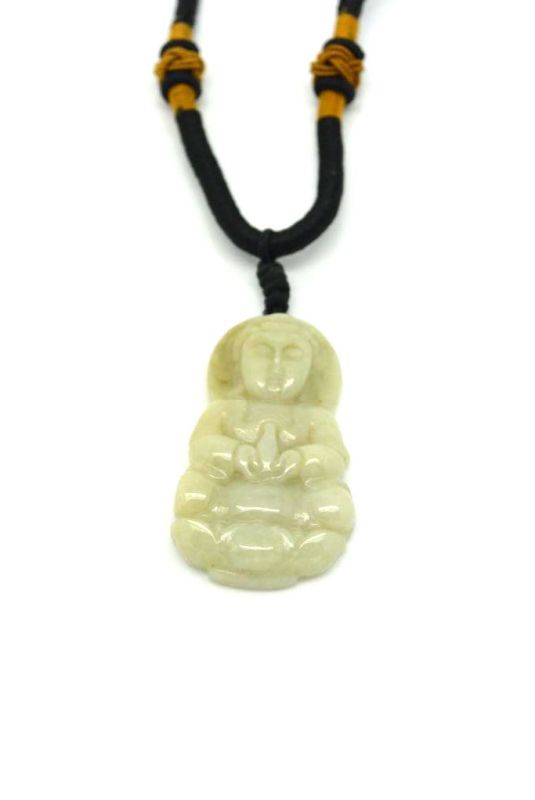Cliquez sur la vignette pour agrandir et survolez la photo pour zoomer Pendentif en Jade Bouddha Blanc 2