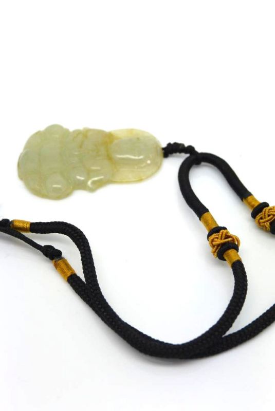 Cliquez sur la vignette pour agrandir et survolez la photo pour zoomer Pendentif en Jade Grand Bouddha Blanc 5