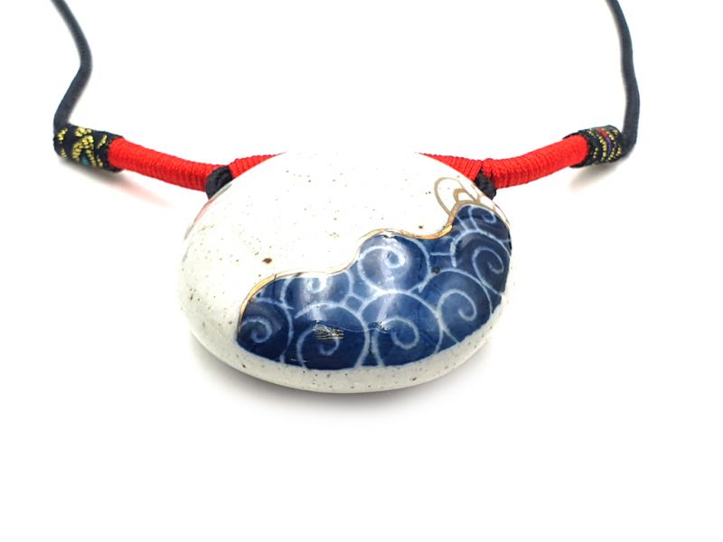 Cliquez sur la vignette pour agrandir et survolez la photo pour zoomer Pendentif Tibétain Rond en Céramique 2