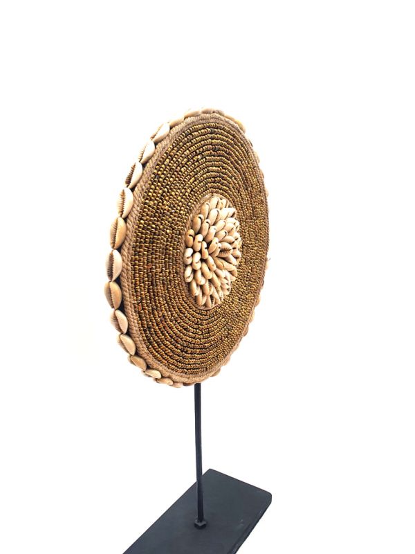 Cliquez sur la vignette pour agrandir et survolez la photo pour zoomer Petit disque Bi indonésien - Coquillages et perles - 20 cm 4