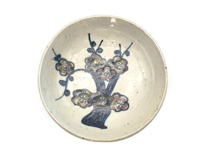 Petite assiette Chinoise en porcelaine 10cm - Le cerisier