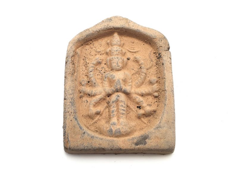 Petite Plaque chinoise en Terre Cuite Mahayana