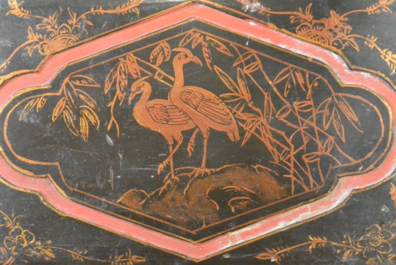 Cliquez sur la vignette pour agrandir et survolez la photo pour zoomer Plaque en bois Chinoise Peinture Grue Cendrée 2