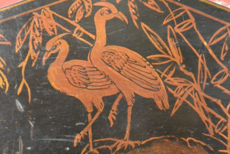 Cliquez sur la vignette pour agrandir et survolez la photo pour zoomer Plaque en bois Chinoise Peinture Grue Cendrée 3