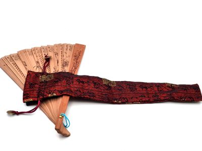 Pochette pour éventail chinois - Taille L - Caractères chinois / Rouge Pochette pour éventail chinois - Taille L - Caractères chinois / Rouge