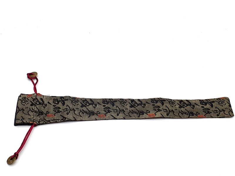 Cliquez sur la vignette pour agrandir et survolez la photo pour zoomer Pochette pour éventail chinois - Taille S - Caractères chinois / Vert 3