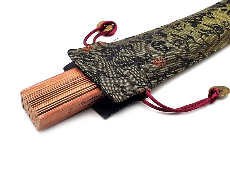 Cliquez sur la vignette pour agrandir et survolez la photo pour zoomer Pochette pour éventail chinois - Taille S - Caractères chinois / Vert 4