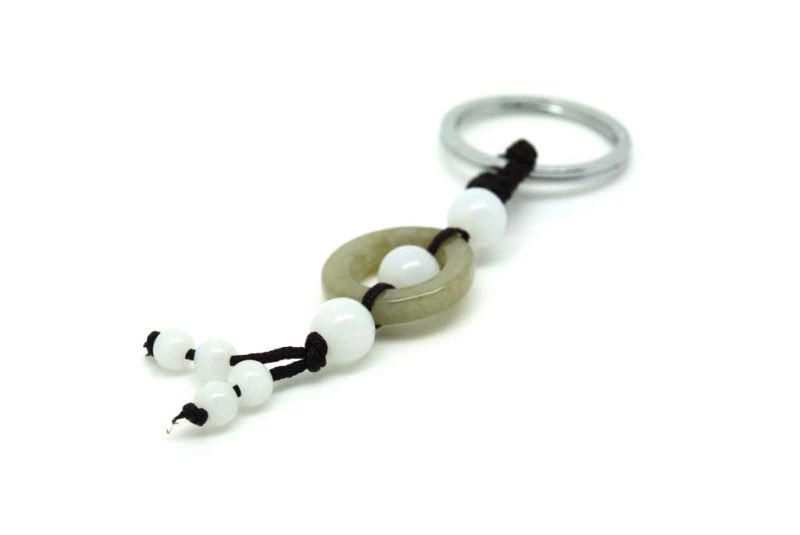 Cliquez sur la vignette pour agrandir et survolez la photo pour zoomer Porte Clés en Jade Cercle Feng Shui 2