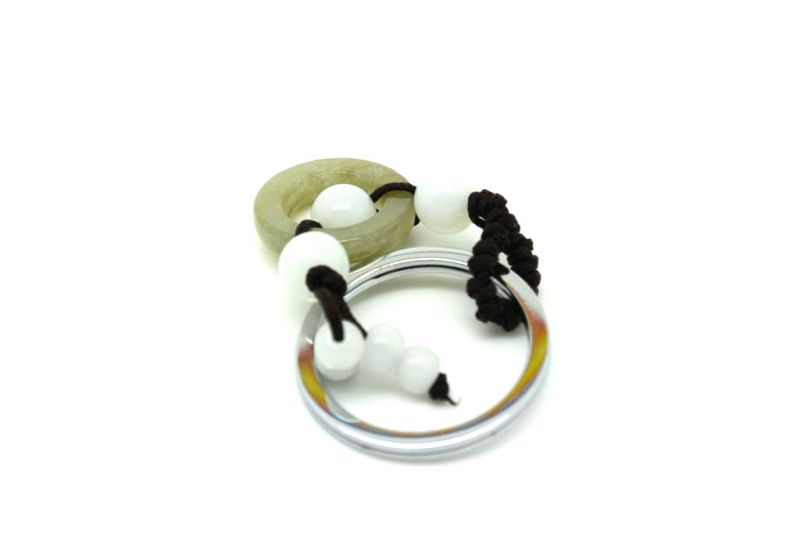 Cliquez sur la vignette pour agrandir et survolez la photo pour zoomer Porte Clés en Jade Cercle Feng Shui 5