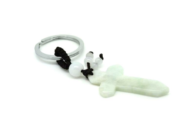 Cliquez sur la vignette pour agrandir et survolez la photo pour zoomer Porte Clés en Jade Croix chrétienne 3