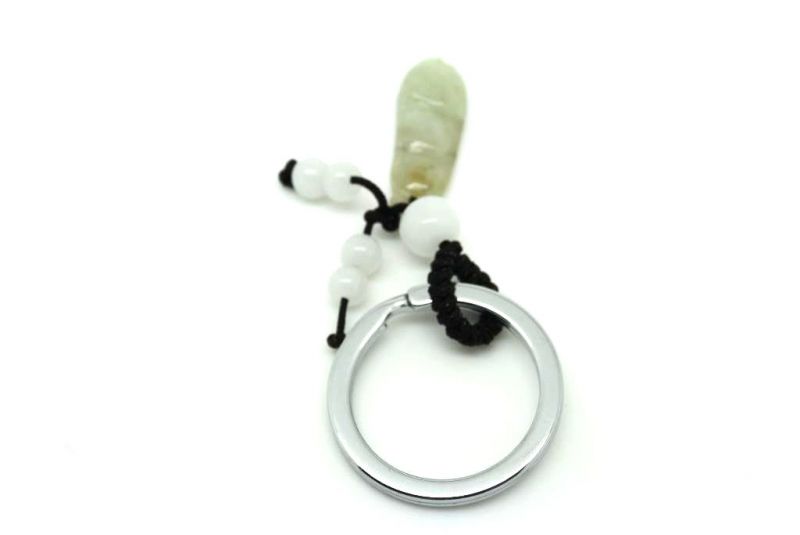 Cliquez sur la vignette pour agrandir et survolez la photo pour zoomer Porte clés en Jade Haricot Feng Shui 5