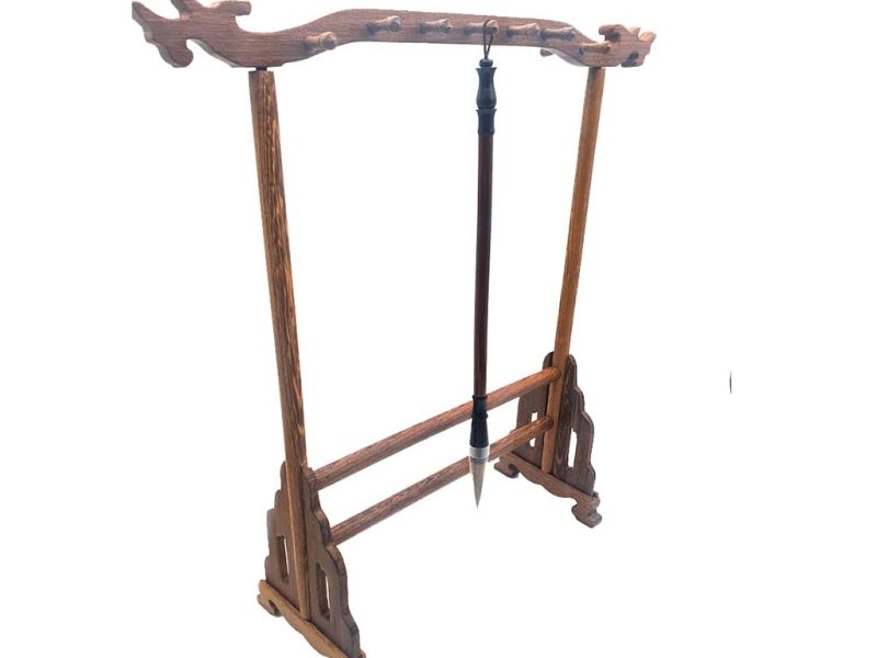 Porte pinceaux chinois en Bois 14 emplacements