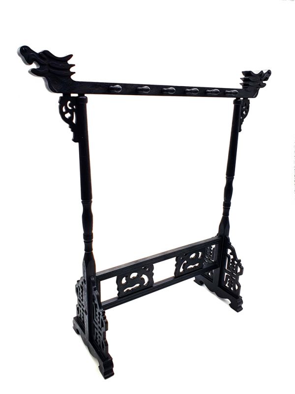 Cliquez sur la vignette pour agrandir et survolez la photo pour zoomer Porte-pinceaux chinois moderne - 12 emplacements pinceaux - Imitation bois 2