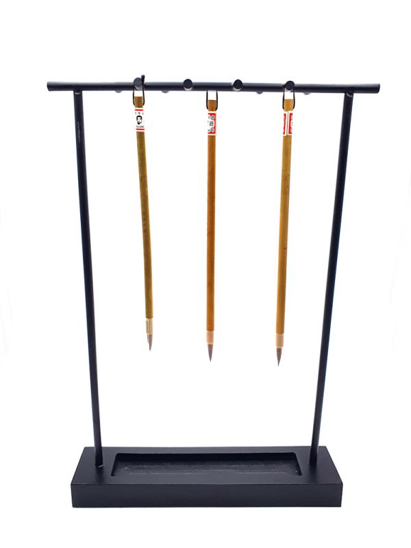 Cliquez sur la vignette pour agrandir et survolez la photo pour zoomer Porte-pinceaux chinois moderne - 9 emplacements pinceaux 4