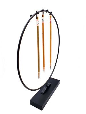 Porte-pinceaux chinois moderne - 9 emplacements pinceaux - Forme cercle Porte-pinceaux chinois moderne - 9 emplacements pinceaux - Forme cercle