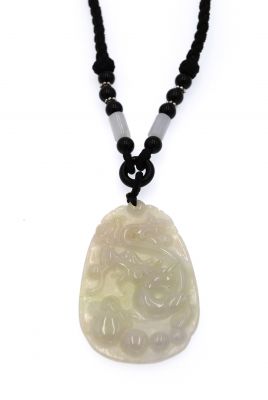 Signe du Zodiaque en Jade - Dragon - Blanc Transparent